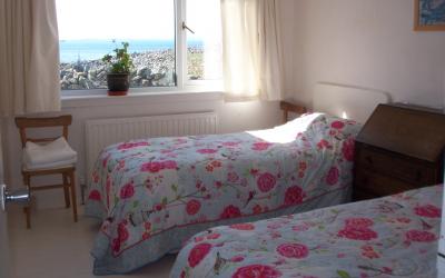 Twin Bedroom with Beach View